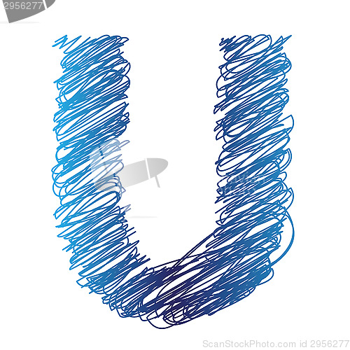 Image of sketched letter U