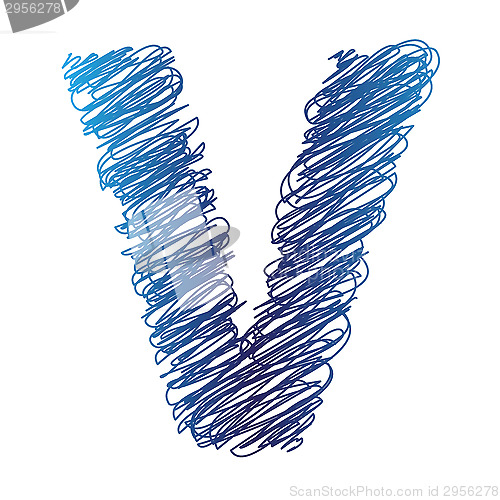 Image of sketched letter V