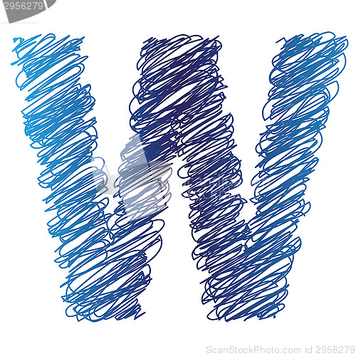 Image of sketched letter W