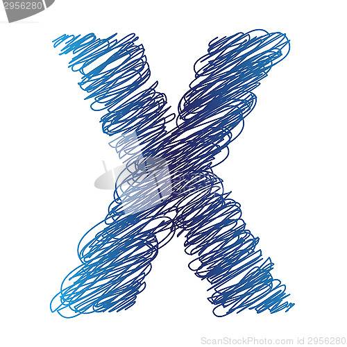 Image of sketched letter X