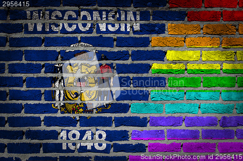 Image of Dark brick wall - LGBT rights - Wisconsin