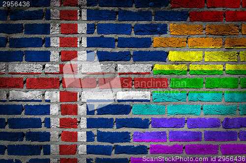 Image of Dark brick wall - LGBT rights - Iceland