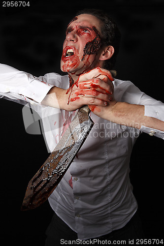 Image of Psychopath with bloody knive