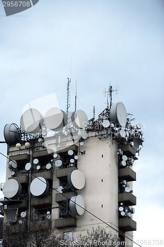 Image of Communications tower against sky