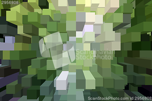 Image of green abstract background with sharp thorns