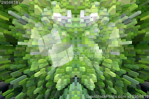 Image of green abstract background with sharp thorns