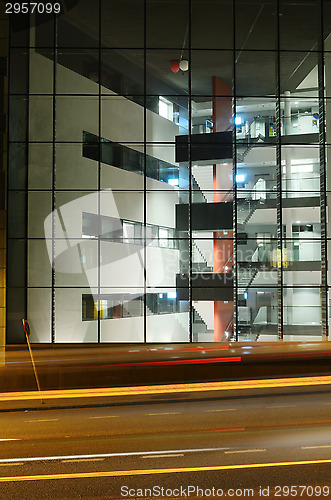 Image of office building in the center of Helsinki at night