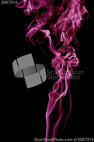 Image of Purple smoke on black background