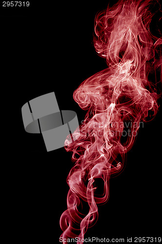 Image of Red smoke on black background