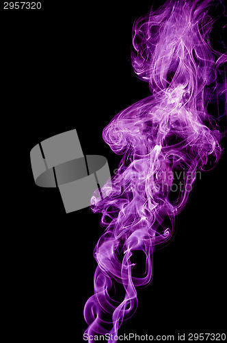 Image of Purple smoke on black background