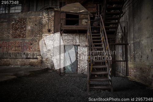 Image of Abstract detail of rusty stairs