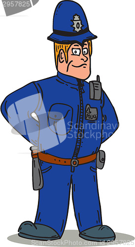 Image of London Policeman Police Officer Cartoon