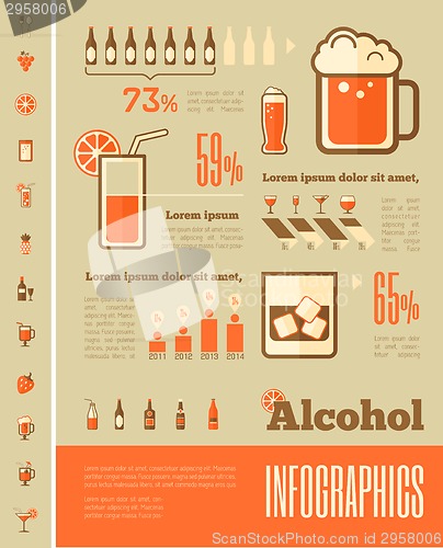 Image of Alcohol Infographic Template.