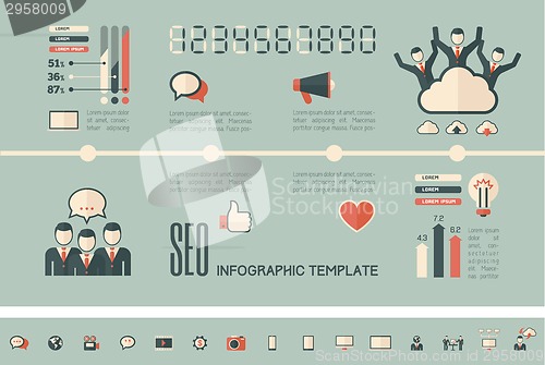 Image of Social Media Infographic Template.