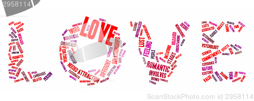 Image of love text cloud