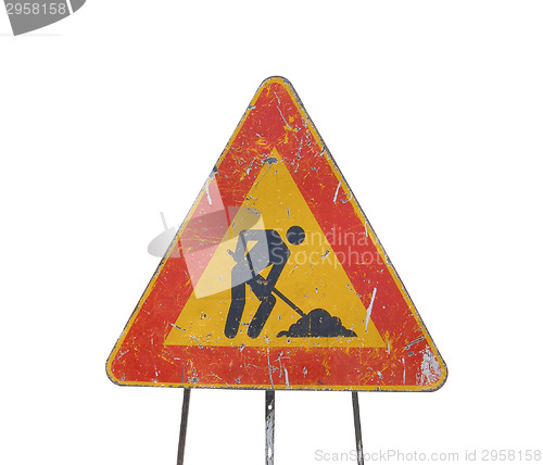 Image of Road works sign