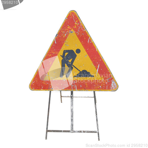 Image of Road works sign