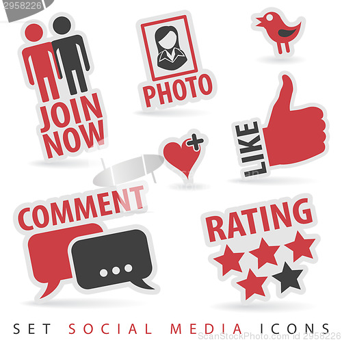 Image of Set Social Media Icons