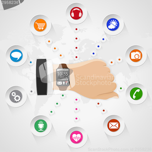 Image of Smart Watch with Applications