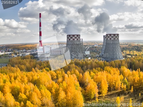 Image of Combined heat and power factory. Tyumen. Russia