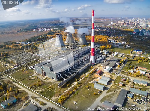 Image of Combined heat and power factory. Tyumen. Russia