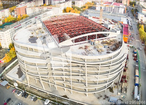 Image of Construction of covered parking in Tyumen