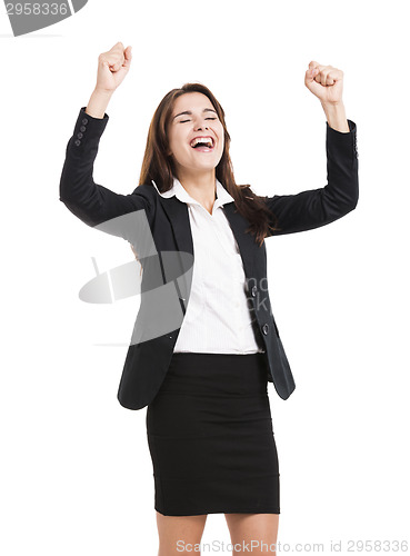 Image of Happy business woman