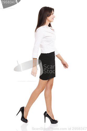 Image of Beautiful hispanic business woman