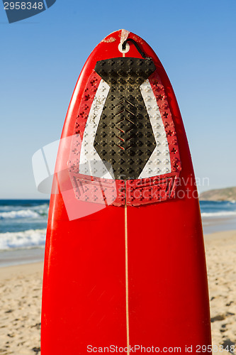 Image of Red surfboard