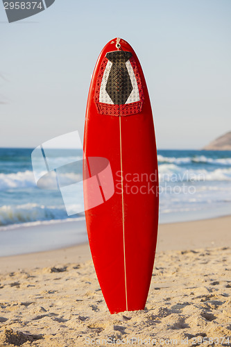 Image of Red surfboard