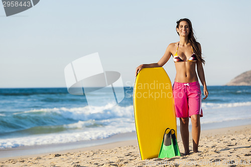 Image of Female bodyboarder