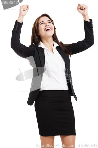 Image of Happy business woman