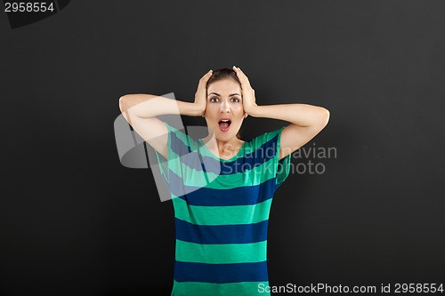 Image of Woman in Panic