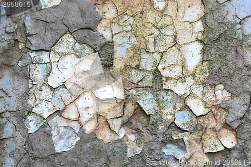 Image of chipped metal plating on scratched wall, grunge background