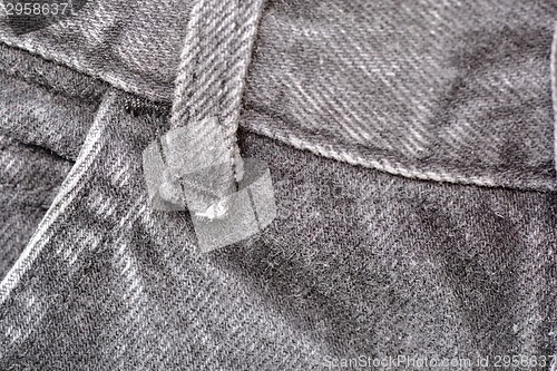 Image of Blue jeans pocket.