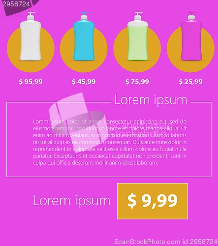Image of Flat vector minimalist template business design. Liquid Soap.