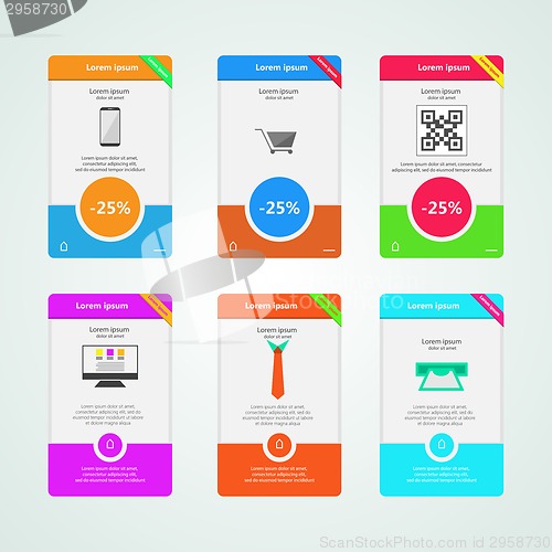 Image of Colored vector banners for e-Marketing