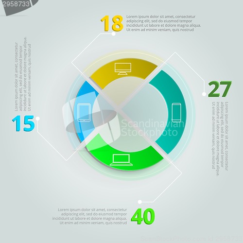 Image of Comparative vector infographics for IT sphere