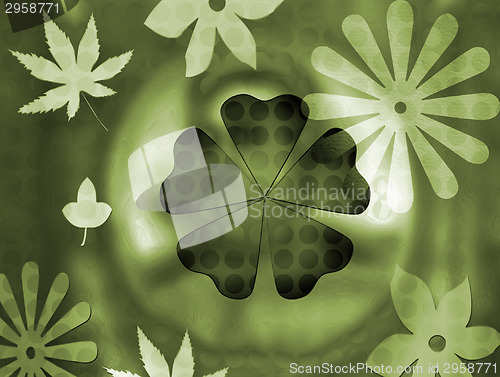 Image of Flowers & Leafs - background