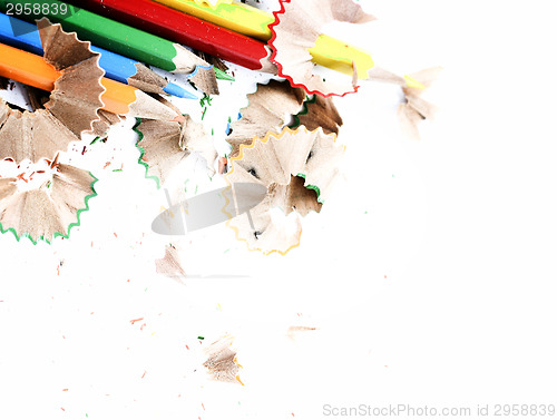 Image of Pencils and wood shavings