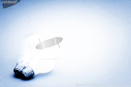 Image of Background with lit lightbulb