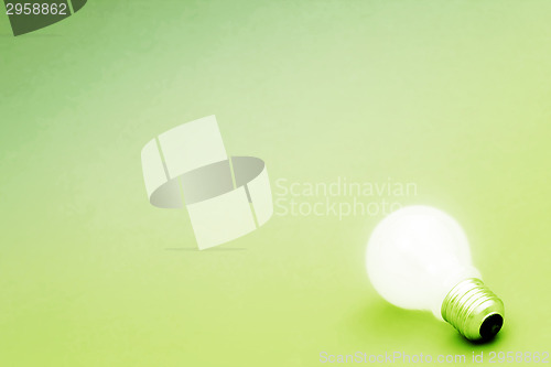Image of Background with lit lightbulb