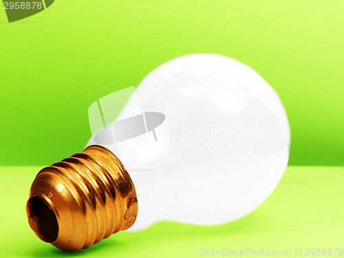 Image of White BULB - green background