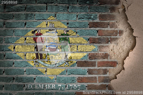 Image of Dark brick wall with plaster - Delaware