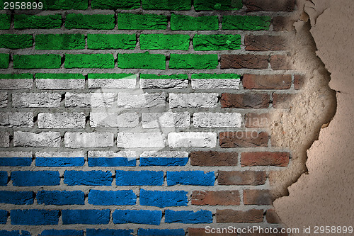 Image of Dark brick wall with plaster - Sierra Leone