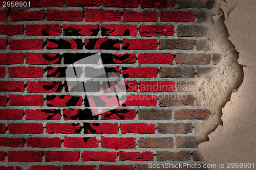 Image of Dark brick wall with plaster - Albania