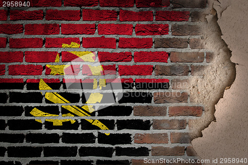Image of Dark brick wall with plaster - Angola
