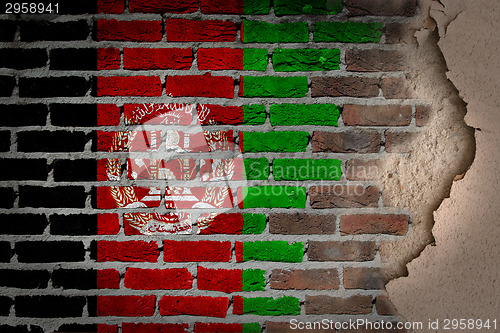 Image of Dark brick wall with plaster - Afghanistan