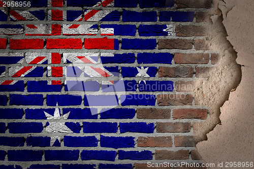 Image of Dark brick wall with plaster - Australia