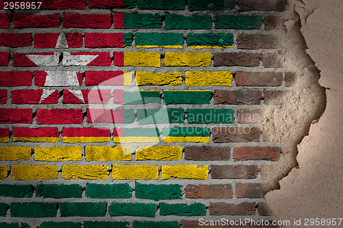 Image of Dark brick wall with plaster - Togo